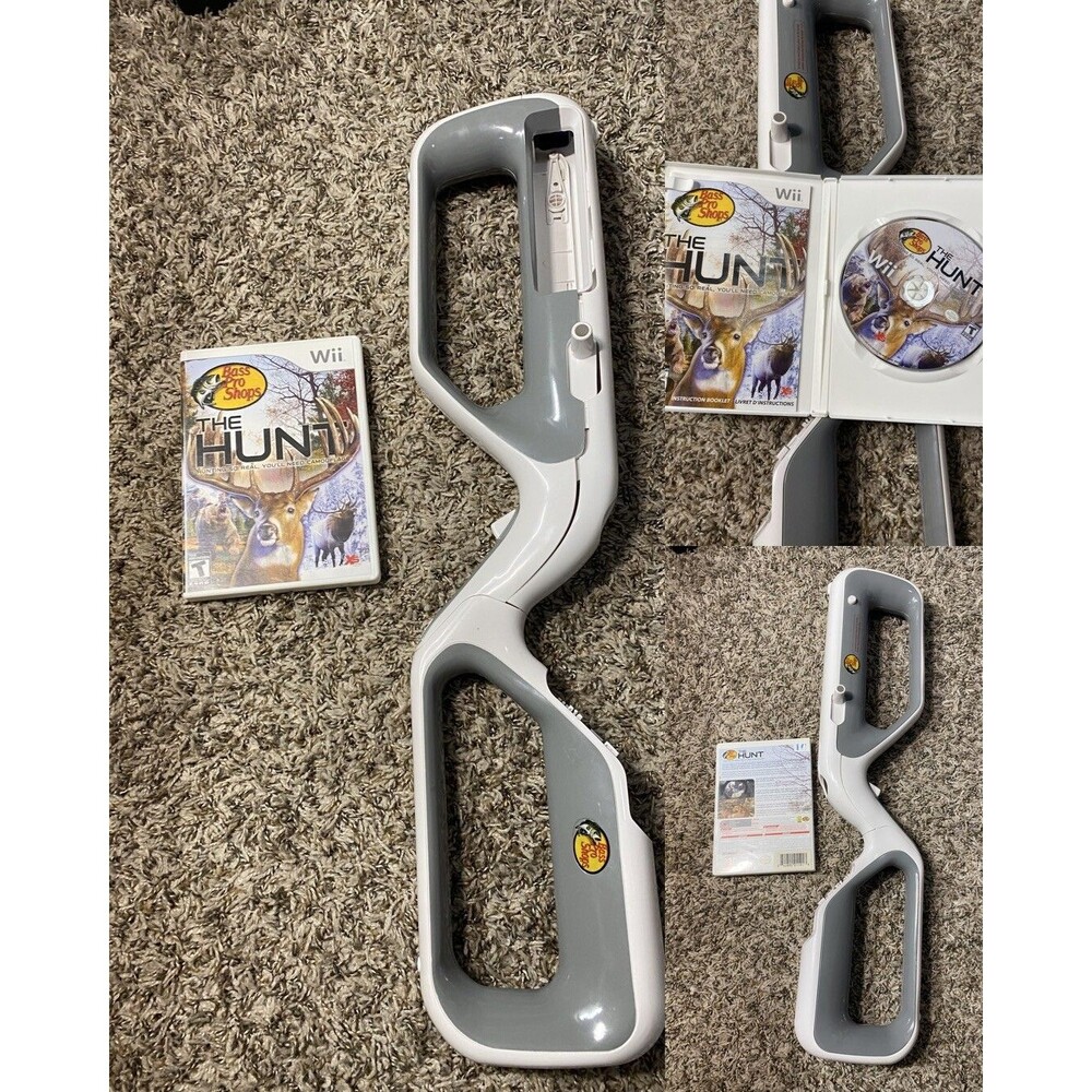 Nintendo Wii Bass Pro Shops Hunting Controller with The Hunt Game Wii CIB